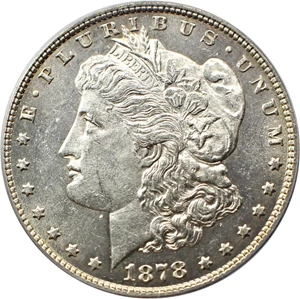 image for: 1878 7/8TF $1 PCGS AU58 (Strong, VAM-40, 7/5)