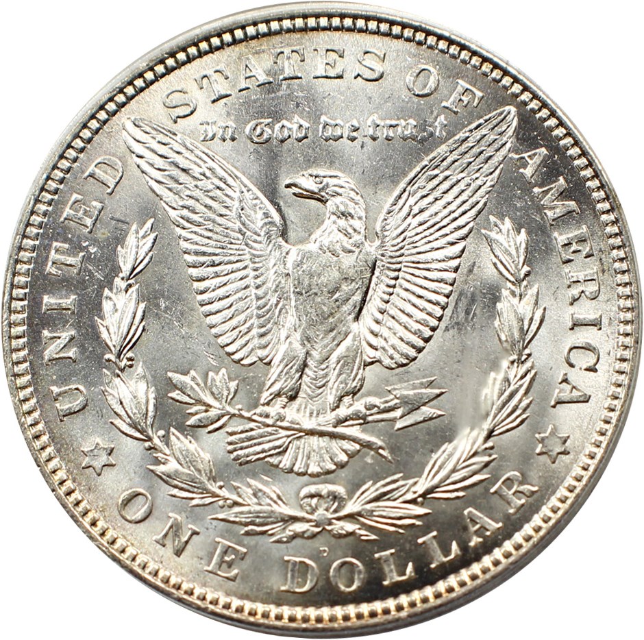 image for: Top 100 VAM: 1921-D $1 PCGS MS63 (VAM-1A, TRU_T Variety)