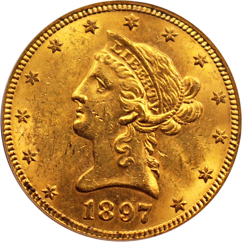 image for: 1897-S $10 PCGS MS61