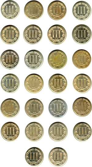 image for: 3cN Proof Set: NGC PF65-66 (Old NGC Holders, 21 CAC, 1 Gold CAC, 26 Coins Total)