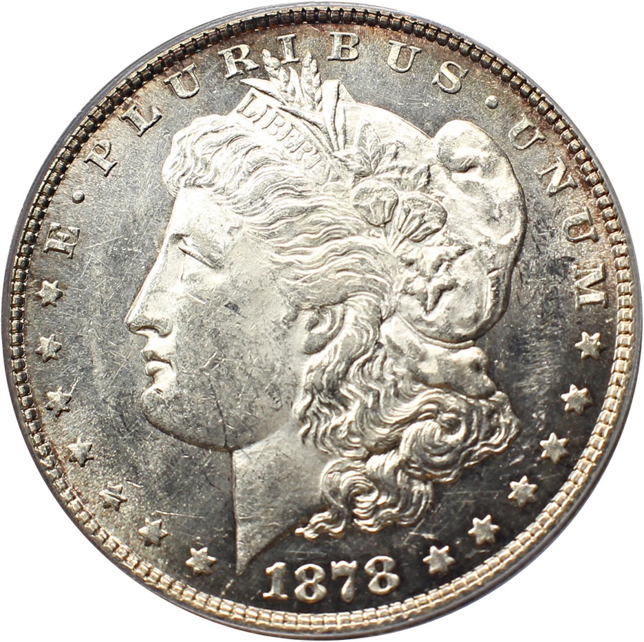 image for: Top 100 VAM: 1878 8TF $1 PCGS AU55 (VAM-23, Crazy Lips)