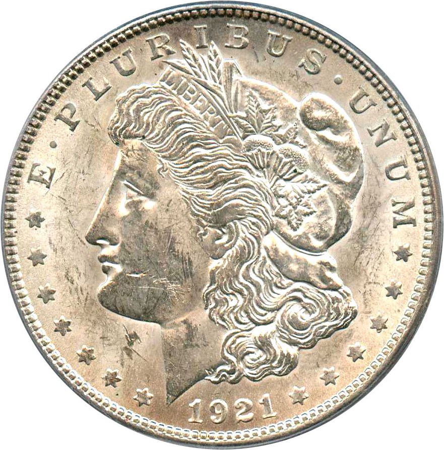 image for: Top 100 VAM: 1921 Morgan $1 PCGS MS61 (VAM-41 Pitted Reverse)