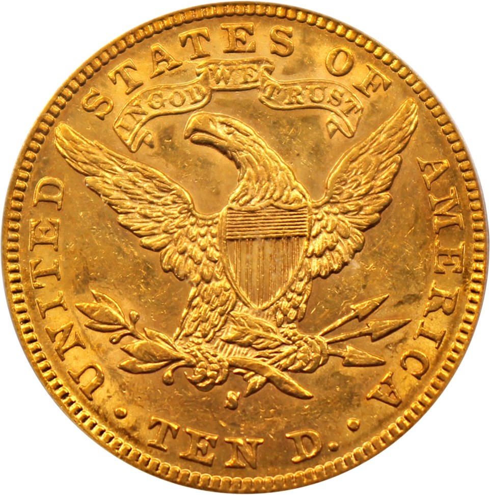 image for: 1895-S $10 PCGS AU55