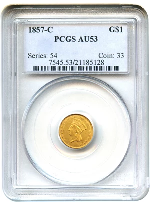 image for: 1857-C G$1 PCGS AU53