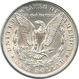 image for: Top 100 VAM: 1896 $1 PCGS MS61 (VAM-19, 8 in Denticles)