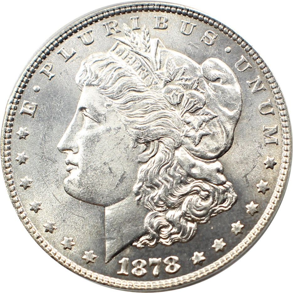 image for: 1878 8TF $1 PCGS MS62 (VAM-18, Doubled Date) 