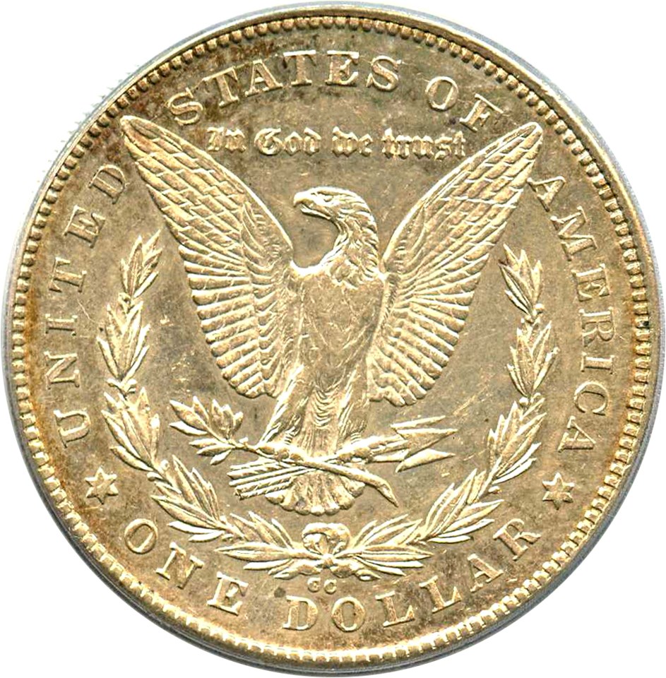 image for: Top 100 VAM: 1878-CC $1 PCGS XF45 (VAM-24, Doubled Leaves) 