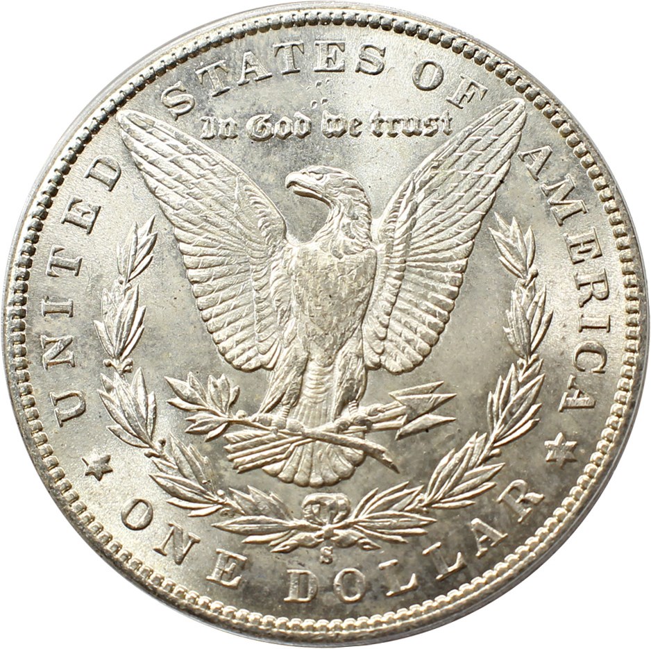 image for: Top 100 VAM: 1899-S $1 PCGS MS63 (VAM-7, Doubled Date) 