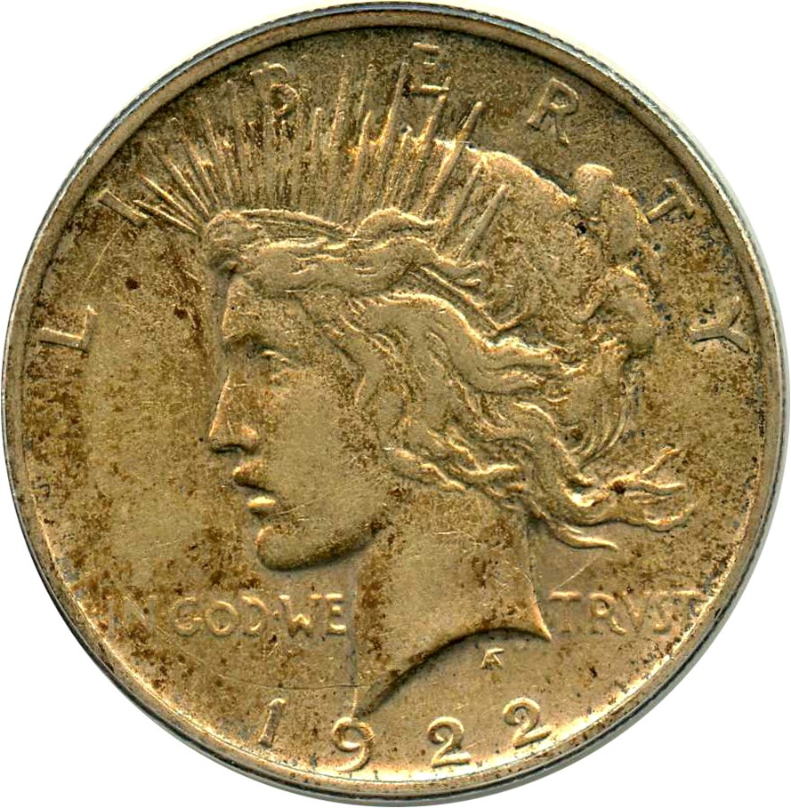 image for: Top 50 VAM: 1922-D $1 PCGS XF45 (VAM-3, Doubled Leaves) 