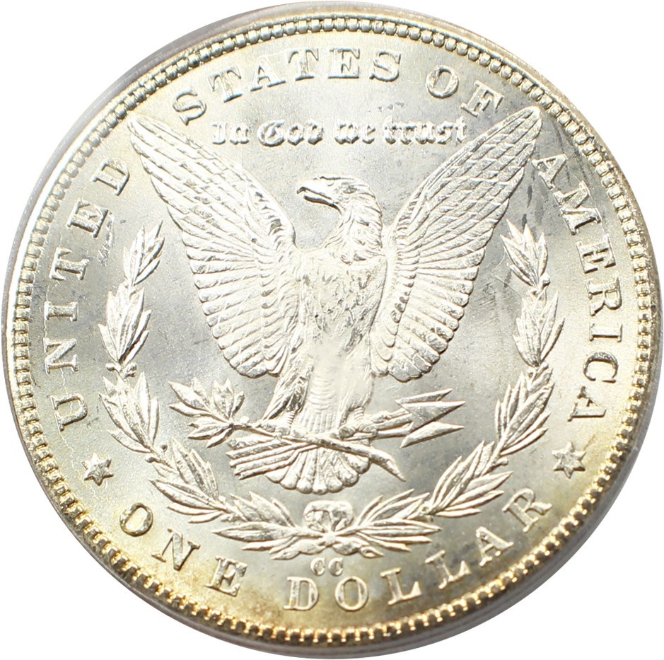 image for: Hot 50 VAM: 1885-CC $1 PCGS MS63 (VAM-4, Doubled Dash) 