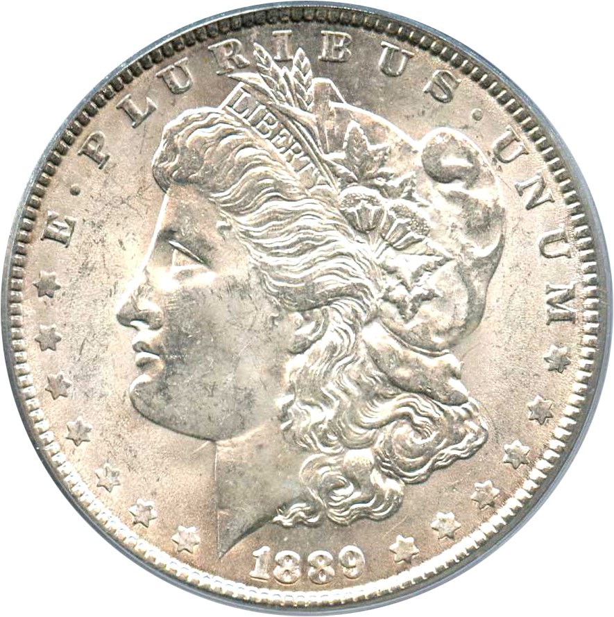 image for: Hot 50 VAM: 1889 $1 PCGS MS63 (VAM-16, Doubled Ear) 