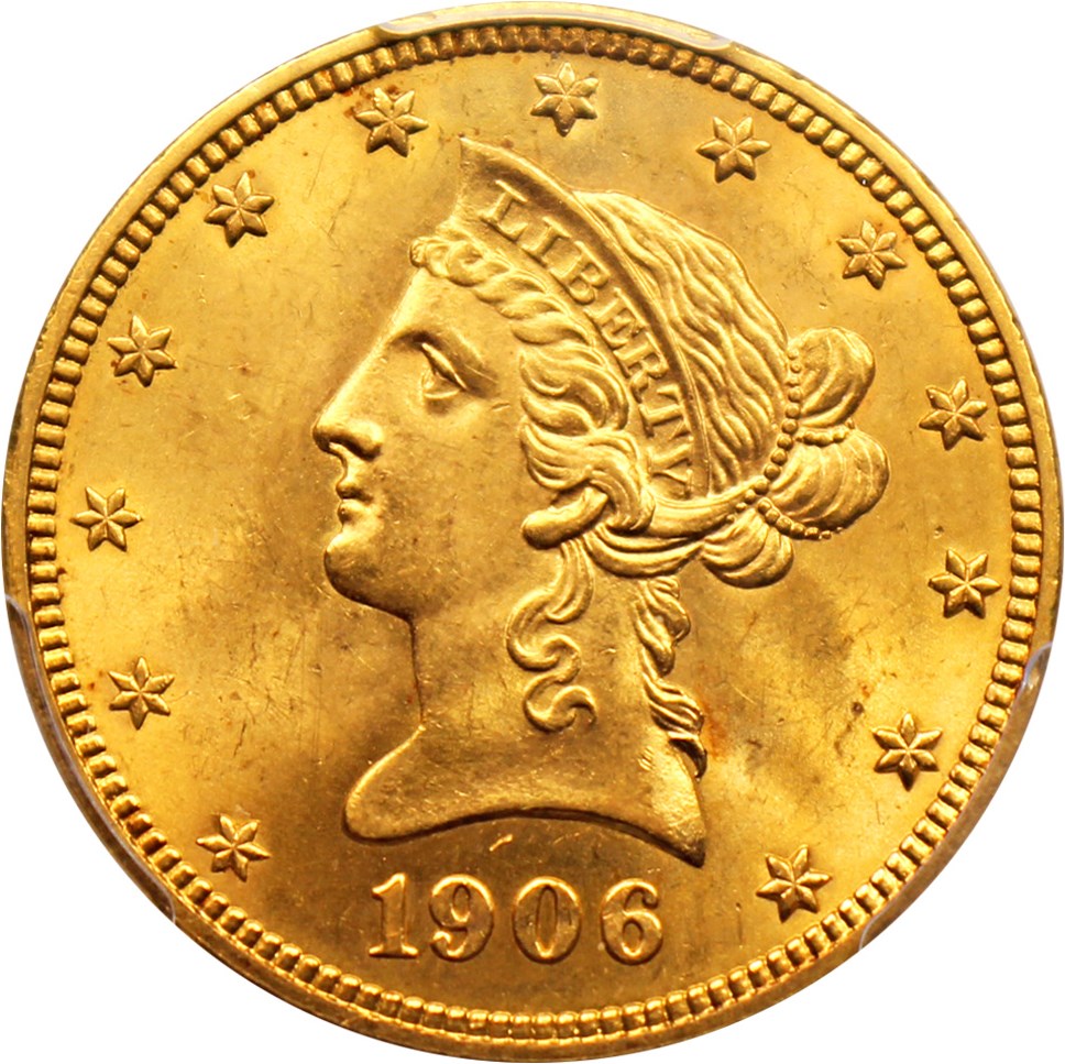 image for: 1906 $10 PCGS MS64