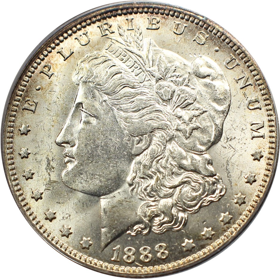 image for: Top 100 VAM: 1888-O $1 PCGS MS61 (VAM-1A, Clashed E) 