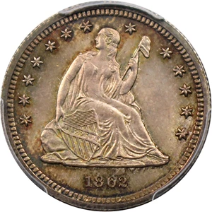 image for: 1862 25c PCGS MS66
