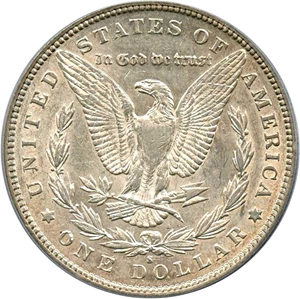 image for: Top 100 VAM: 1891-S $1 PCGS AU53 (VAM-3, Doubled Stars)
