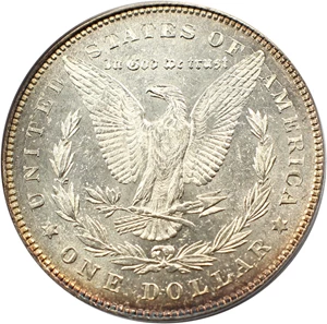 image for: 1878 7TF $1 PCGS AU58 (Reverse of 1878, VAM-79, Fill in 8s)