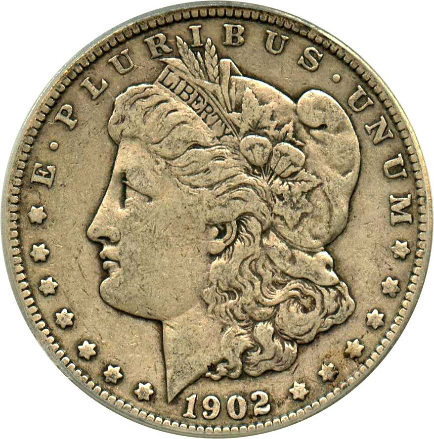image for: Top 100 VAM: 1902 $1 PCGS VF25 (VAM-4, Doubled Ear)