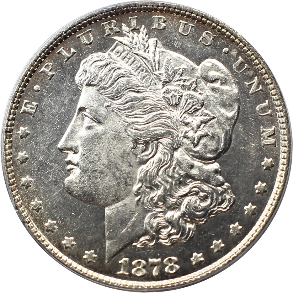 image for: 1878 8TF $1 PCGS AU58 (VAM-19, Doubled Date) 