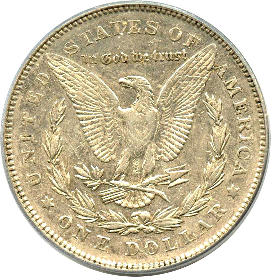 image for: Top 100 VAM: 1878 7TF $1 PCGS AU50 (Reverse of 1878, Triple Blossom)