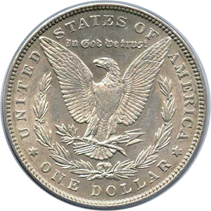 image for: Top 100 VAM: 1884 $1 PCGS AU55 (VAM-3, Large Dot)