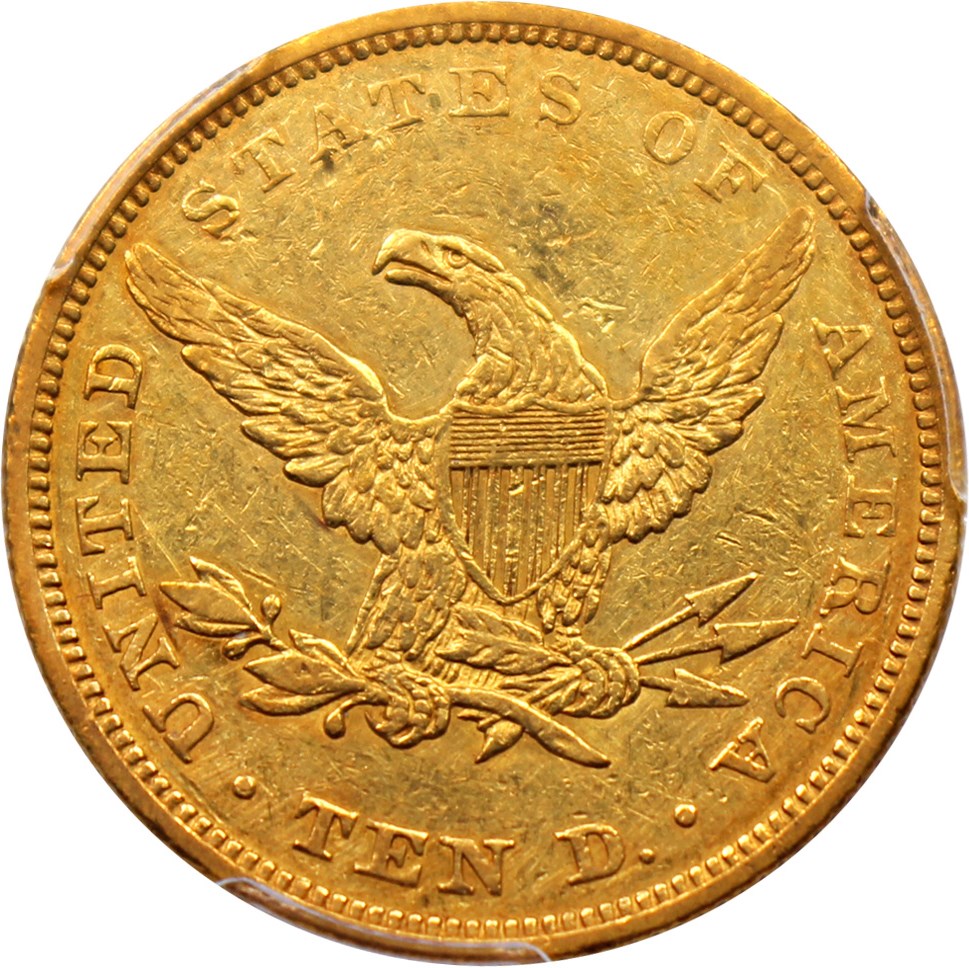 image for: 1843 $10 PCGS XF45