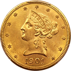 image for: 1901-O $10 PCGS MS63