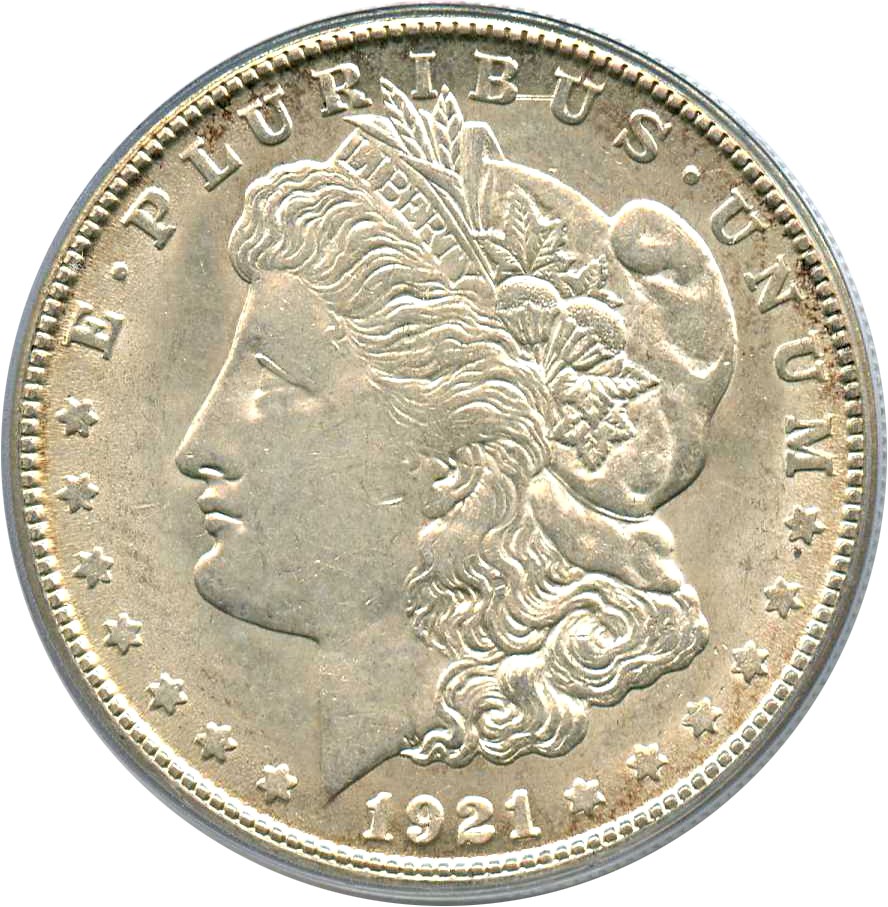 image for: 1921-S $1 PCGS AU58 (VAM-1A, BU Scratch)