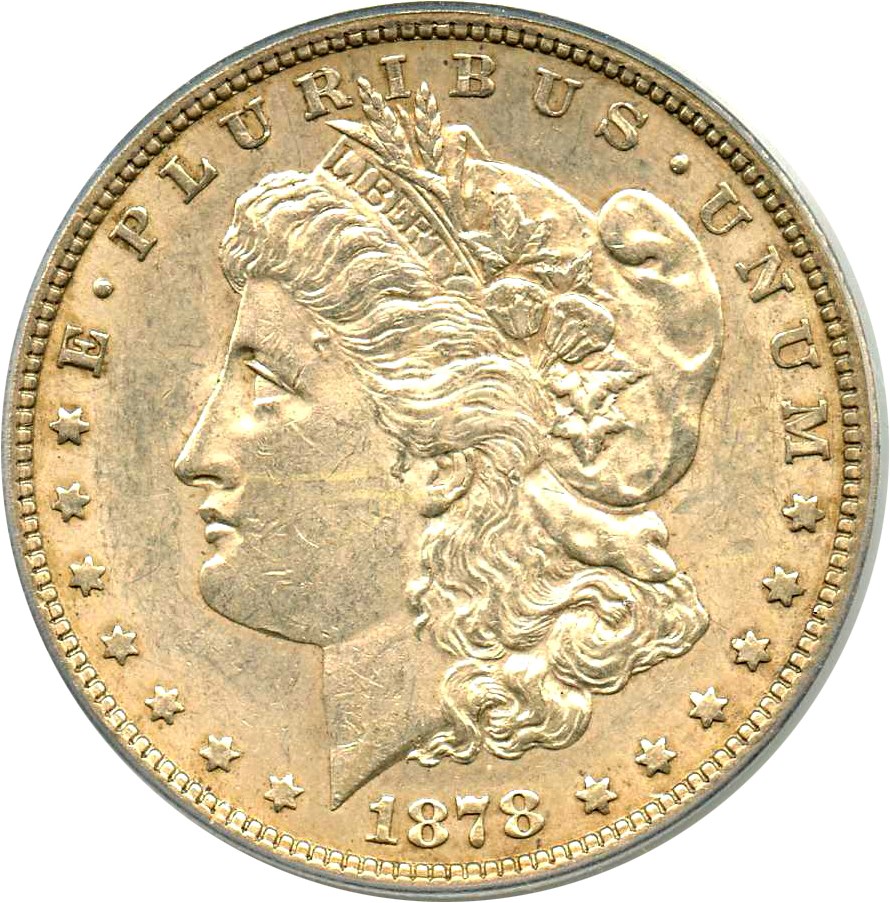 image for: Hot 50 VAM: 1878 7TF $1 PCGS AU50 (Reverse of 1878, VAM-187, Doubled R) 