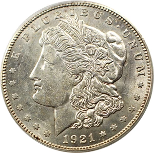 image for: Top 100 VAM: 1921-D $1 PCGS AU58 (VAM-1A, TRU_T Variety)