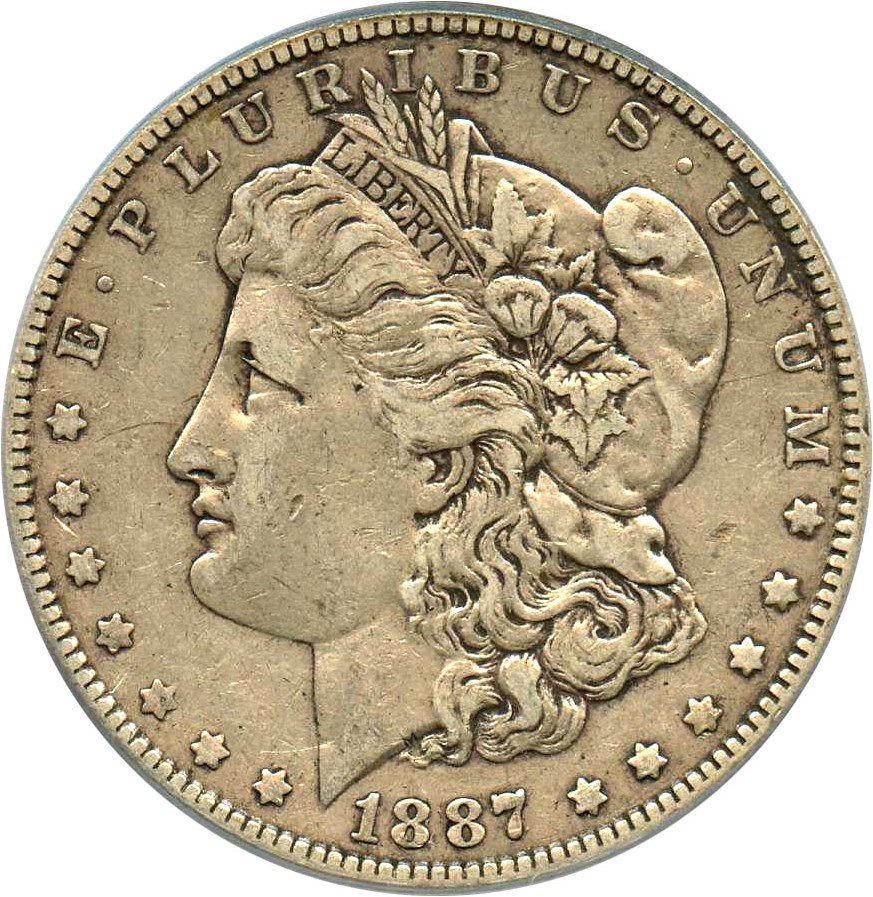 image for: 1887 $1 PCGS VF35 (VAM-2, 7/6)