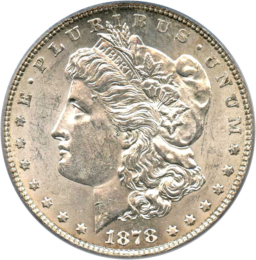 image for: Hot 50 VAM: 1878-S $1 PCGS AU58 (VAM-6, Doubled Rib) 