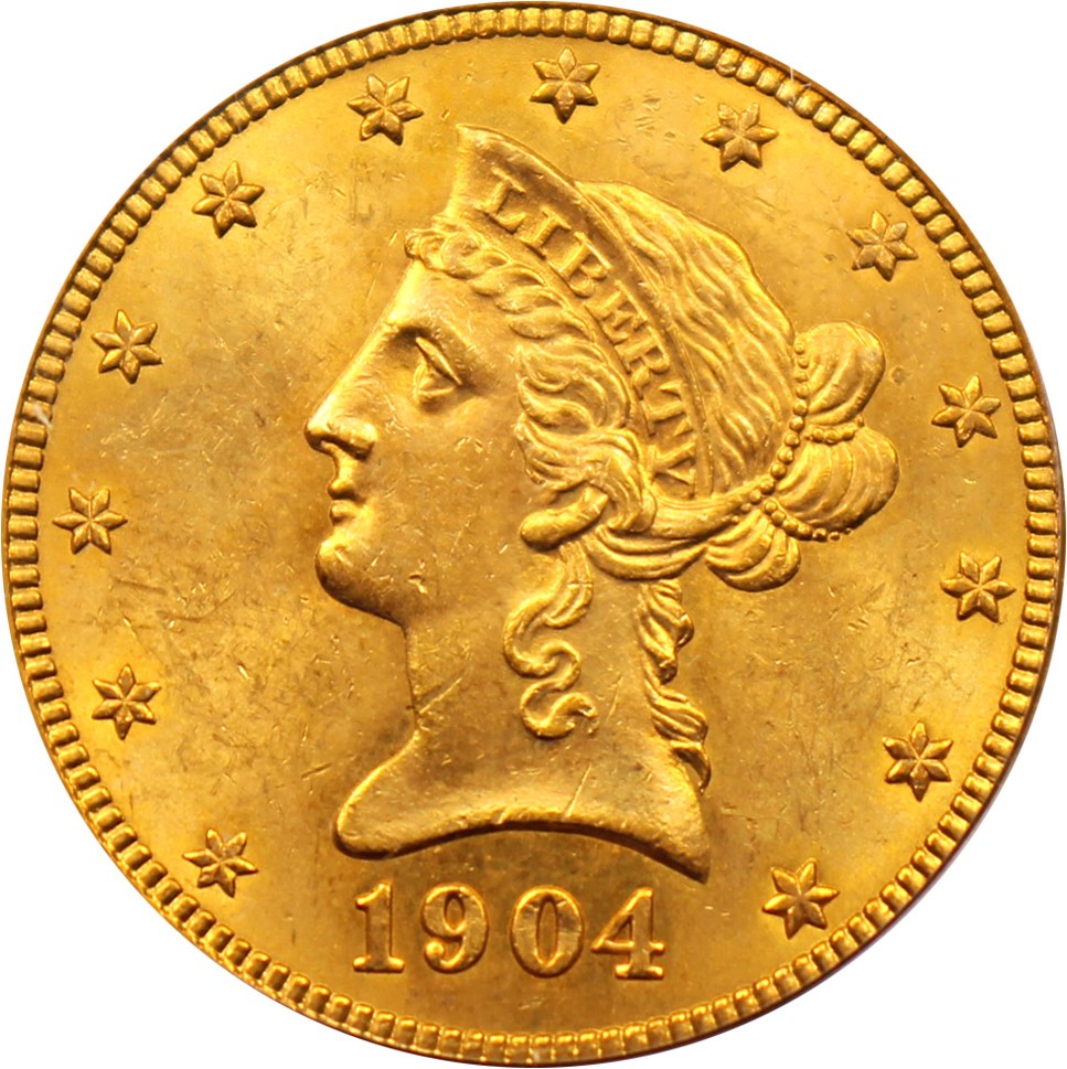 image for: 1904 $10 PCGS/CAC MS63