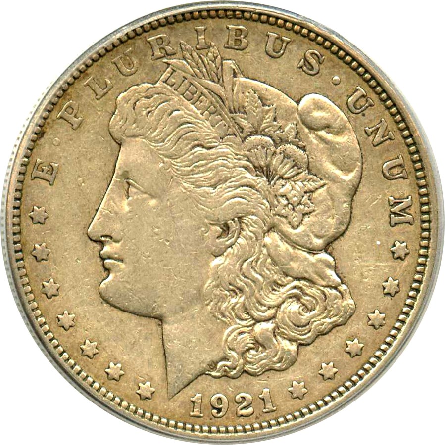 image for: Top 100 VAM: 1921-D $1 PCGS XF45 (VAM-1A, TRU_T Variety) 