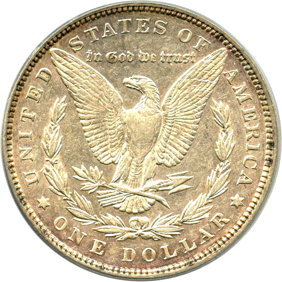 image for: Top 100 VAM: 1893 $1 PCGS AU50 (VAM-4, Doubled Stars) 
