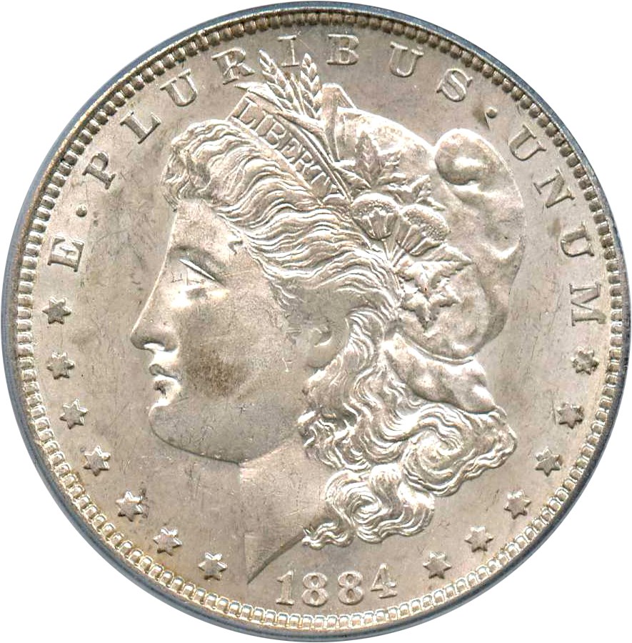 image for: Hot 50 VAM: 1884-O $1 PCGS MS60 (VAM-25, Date in Denticles) 