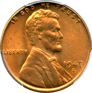 image for: 1947-D 1c PCGS MS67 RD
