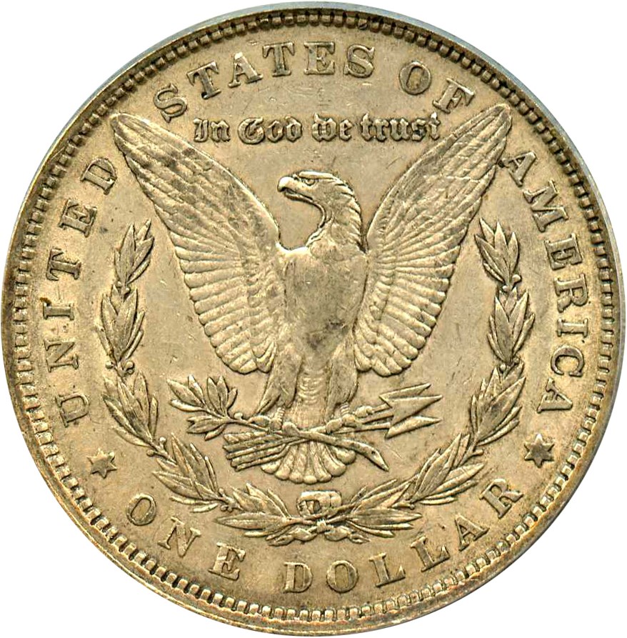 image for: Top 100 VAM: 1880 $1 PCGS AU50 (VAM-1A, Knobbed 8)