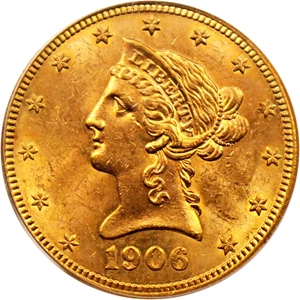 image for: 1906-S $10 PCGS MS62