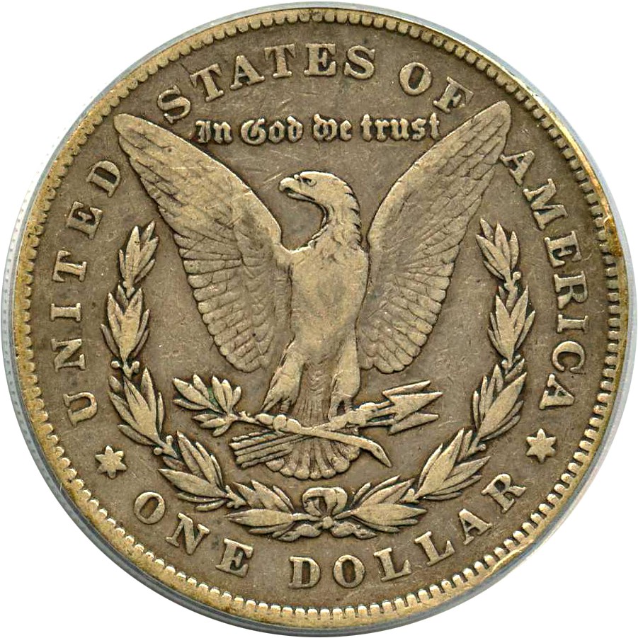 image for: Top 100 VAM: 1878 7TF $1 PCGS F15 (Reverse of 1878, VAM-117, Tripled Star) 