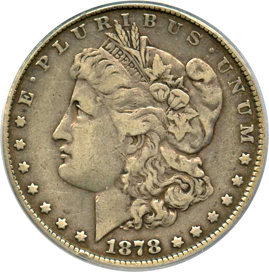 image for: Top 100 VAM: 1878 7TF $1 PCGS F15 (Reverse of 1878, VAM-117, Tripled Star) 