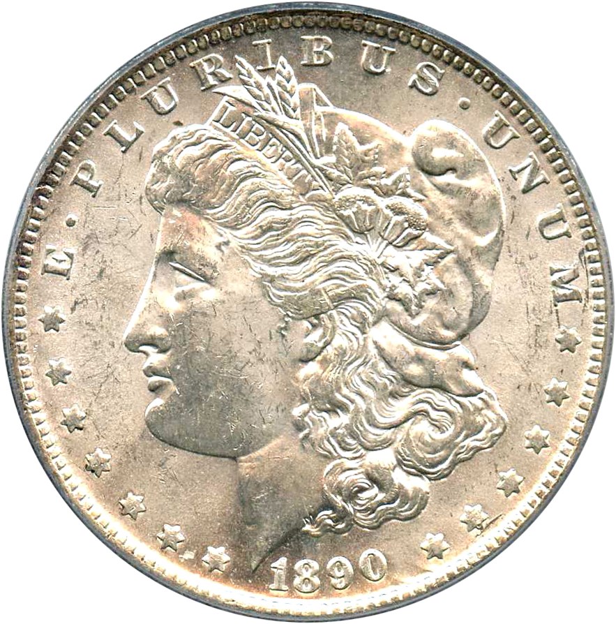 image for: 1890-O $1 PCGS MS63 (VAM-10, Comet Variety) 