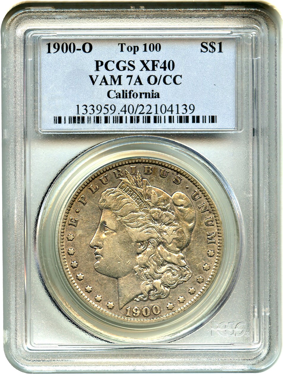 image for: Top 100 VAM: 1900-O $1 PCGS XF40 (VAM-7A, O/CC) 