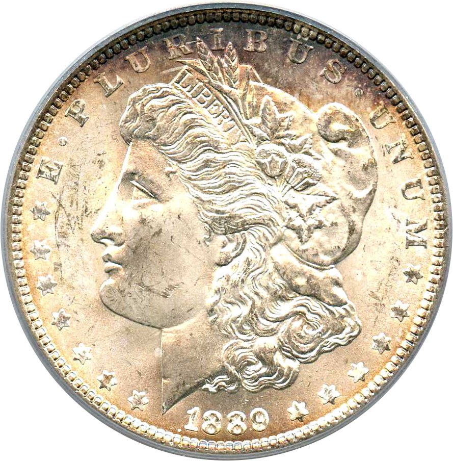 image for: Hot 50 VAM: 1889 $1 PCGS MS64 (VAM-16, Doubled Ear) 