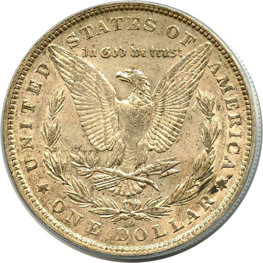 image for: Top 100 VAM: 1880-O $1 PCGS AU50 (VAM-6, 8/7 Ear)