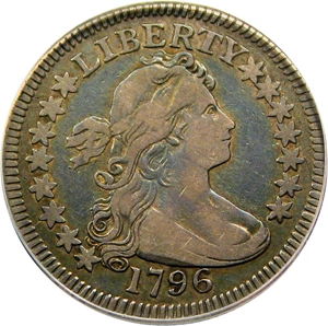 image for: 1796 25c PCGS/CAC F15