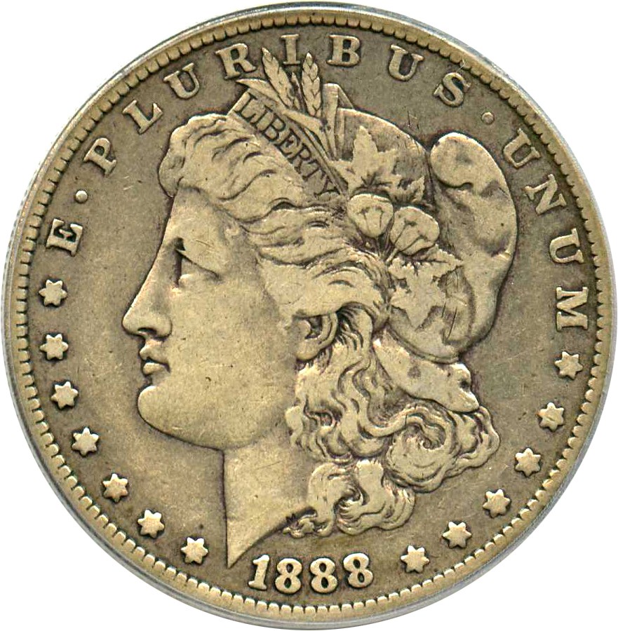 image for: Top 100 VAM: 1888-O $1 PCGS F15 (VAM-17, Oval O) 