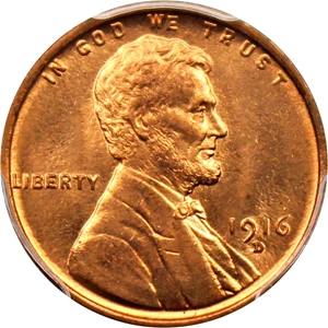 image for: 1916-D 1c PCGS MS66 RD