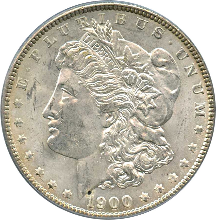 image for: Hot 50 VAM: 1900 $1 PCGS MS62 (VAM-16A, Two Olive Rev)