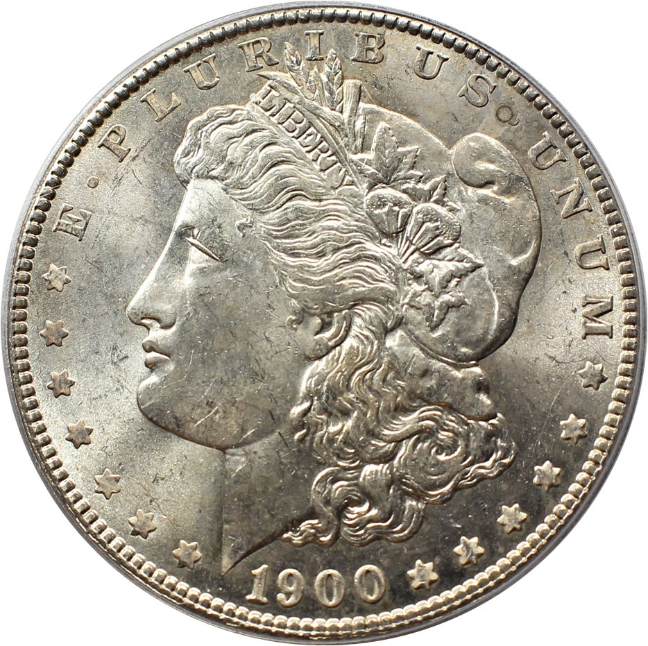 image for: Top 100 VAM: 1900 $1 PCGS MS63 (VAM-24, Doubled Wing)