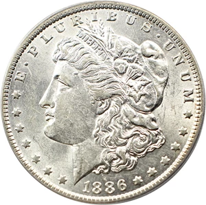 image for: Top 100 VAM: 1886-O $1 PCGS AU58 (VAM-1A, Clashed E)